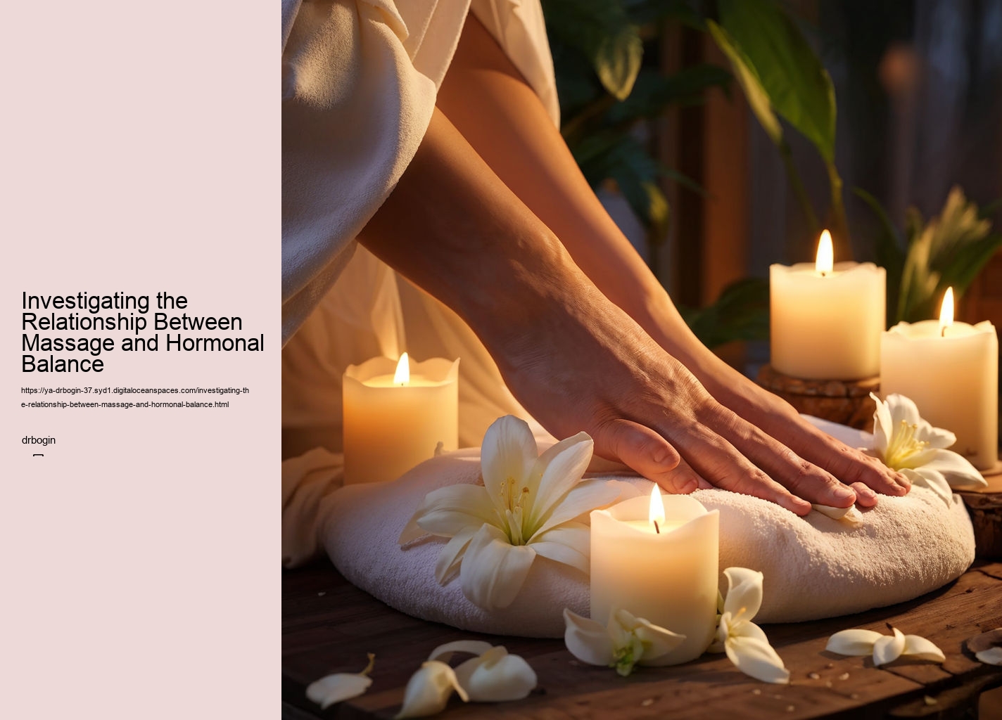 Investigating the Relationship Between Massage and Hormonal Balance